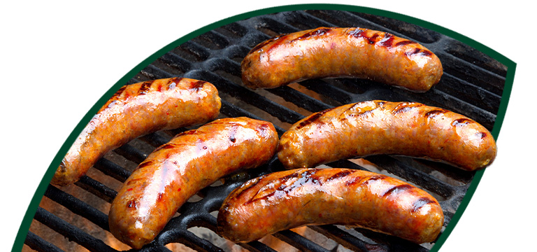 sausages over direct heat