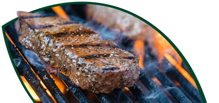 Searing steak