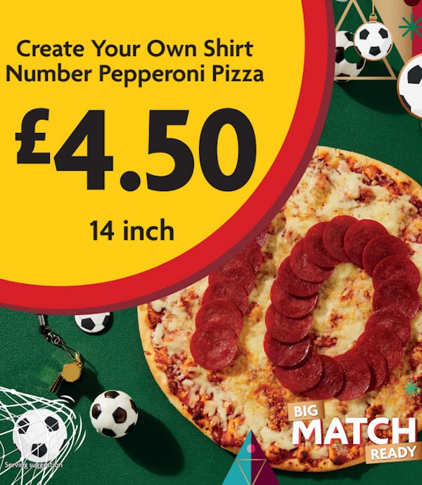 Create your own shirt number pepperoni pizza