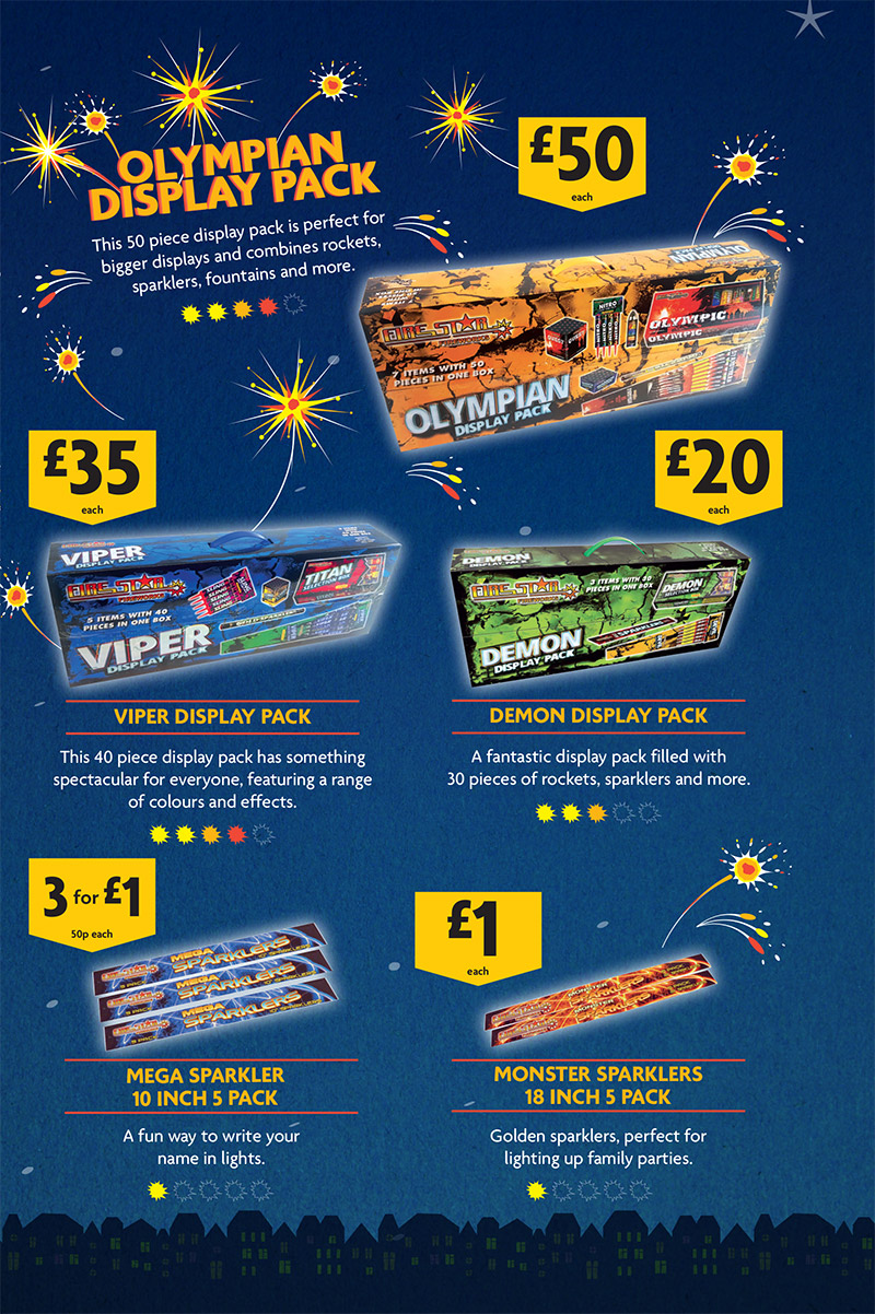 Fireworks available in store at Morrisons