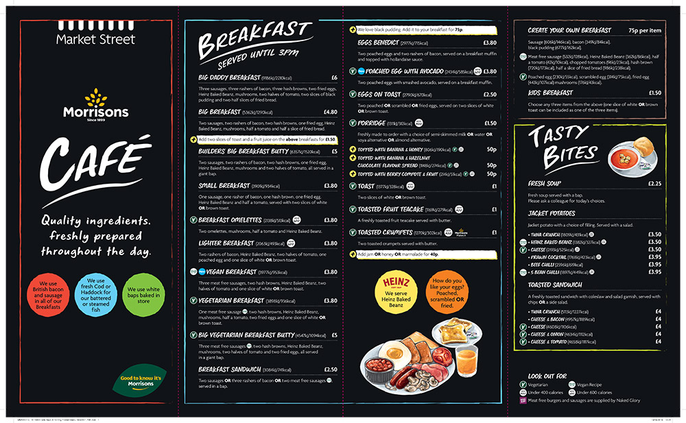 Our Morrisons Cafe Menu Morrisons