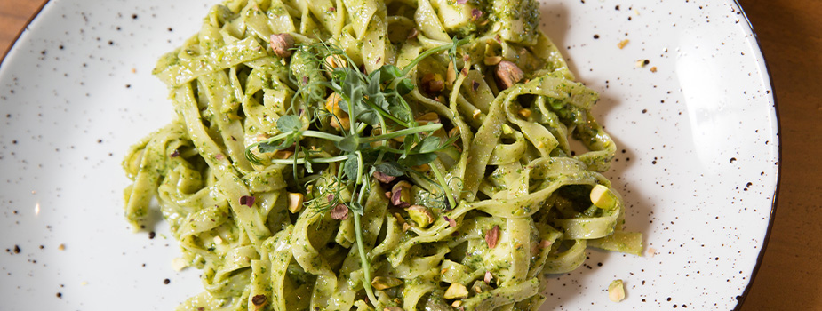 Pistachio pesto pasta